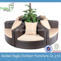 Gaart Miwwelen Ronn Rattan Sofa Set Outdoor Sektioun